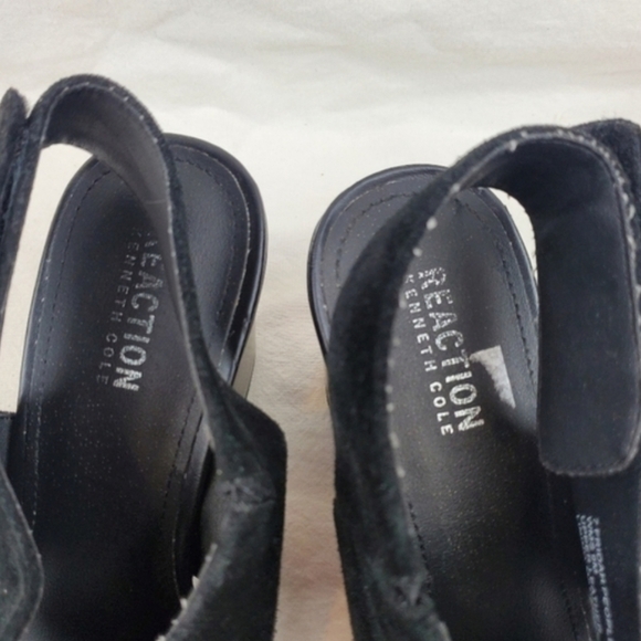 Reaction Kenneth Cole 7 Fridah people leather chunky heel sandals - Picture 7 of 9